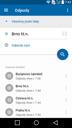 Jízdní řády IDOS pro Android - formulář Odjezdy