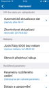 Jízdní řády IDOS pro iOs - nastavení aplikace