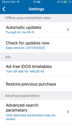 IDOS Timetables for iOs - application settings