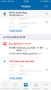 IDOS Timetables for iOs - list of tickets