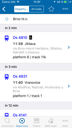 IDOS Timetables for iOs - list of departures